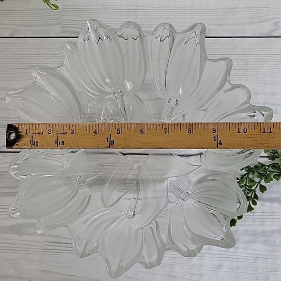 Mikasa Vintage Tulip Bowl Frosted Satin And Clear - Picture 7 of 7